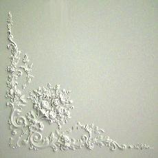 Pargework Style Rose Motif Ceiling Corner