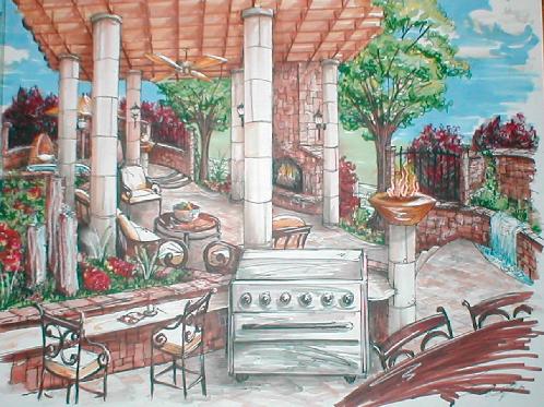 Exterior Patio Rendering
